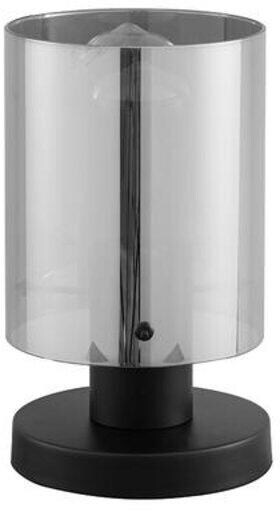 Brumberg MURRAY Tischleuchte für E27-LED-Retrofit-Lampe, metallisierter Glaszylinder, Höhe 260 mm, rund, schwarz matt/metallisiert (57427080)