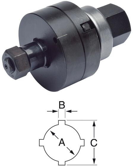 Klauke 50602381 Rundlocher mit 4 Verdrehschutznasen