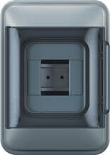 Legrand Plexo S Feuchtraumverteiler, Aufputzverteiler, IP65, IK07, 1-reihig, 4 Module, 200 x 141 x 106 mm, Neutralleiter- und Schutzleiter-Klemmenleiste, grau (601884)