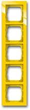 Busch-Jaeger 1725-285 Abdeckrahmen, Axcent, 5-fach Rahmen, gelb (2CKA001754A4349)