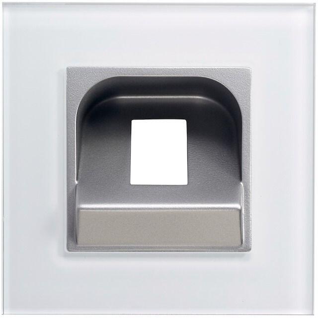 eKey Montagerahmen FS UP GL WE, für Fingerscanner, Unterputz, Glasfront, Kunststoff, weiß (101779)