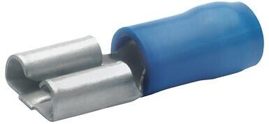 Klauke Teilisolierte Flachsteckhülsen, 1,5-2,5mm², Bronze verzinnt, blau, 100 Stück (730BZ)