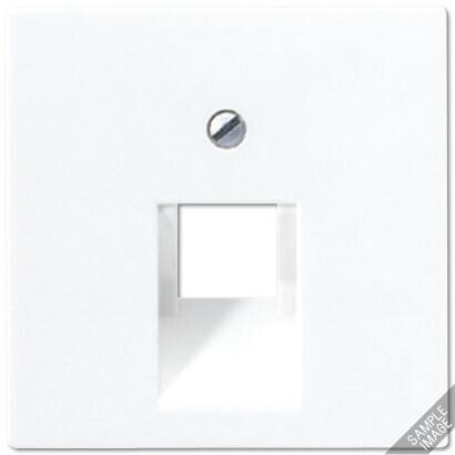 Jung A 569-1 BFPLUA Abdeckung für IAE/UAE-Anschlussdosen, Datendose und WLAN Access Point, Thermoplast hochglänzend, weiß