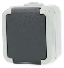 Peha D 6620 WAB Steckdose SCHUKO, grau (306111)
