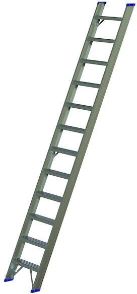 PROTEC.class PASAL112 Alu-Stufenanlegeleiter, 1x12, rutschfeste Gummifüße