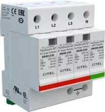 Citel DS44S-230/G/DE Mehrpoliger Überspannungsschutz Typ 2, 4TE, 80kA, 1,25kV, optisch, IP20, modular, grau (46153220)