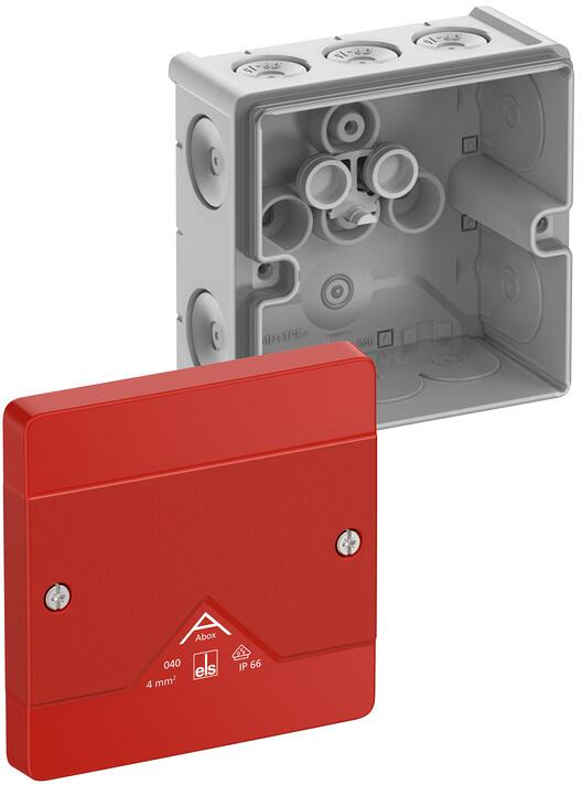 Spelsberg Abox 040-L/SB Abzweigkasten, IP66, 102x102x57mm, grau/rot (80470001)