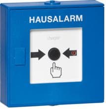 Hager TG558A Funk-Druckknopfmelder für TG55xA, Hausalarm, blau