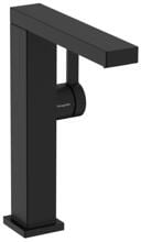hansgrohe Tecturis E Einhebel-Waschtischarmatur 210 Fine CoolStart mit Schwenkauslauf und Push-Open Ablaufgarnitur, Messing, 5 l/min, Mattschwarz, (73063670)