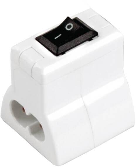 Ledxon 4560018 EDOS slim steckbar Ein/Ausschalter max. 2,5A, 230 VAC, weiß