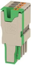 Weidmüller APG 2.5/4-3BG-GN Stecker, 2.5 mm², 800, 24 A, Polzahl: 4, dunkelbeige, grün (1513790000)