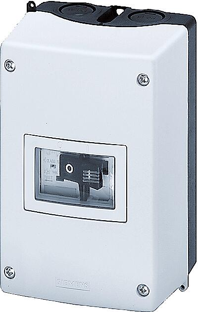 Siemens Isolierstoff-Aufbaugehäuse IP55, m.N-u.PE-Klemme, 54mm (3RV19131CA00)