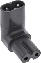 InLine Netzadapter IEC 60320 C8 / C7, oben/unten gewinkelt 2pol. (16723H)