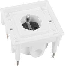ABL 1471601 Flächenbündige SCHUKO Einbausteckdose, 3-polig, 16A, IP20, weiß
