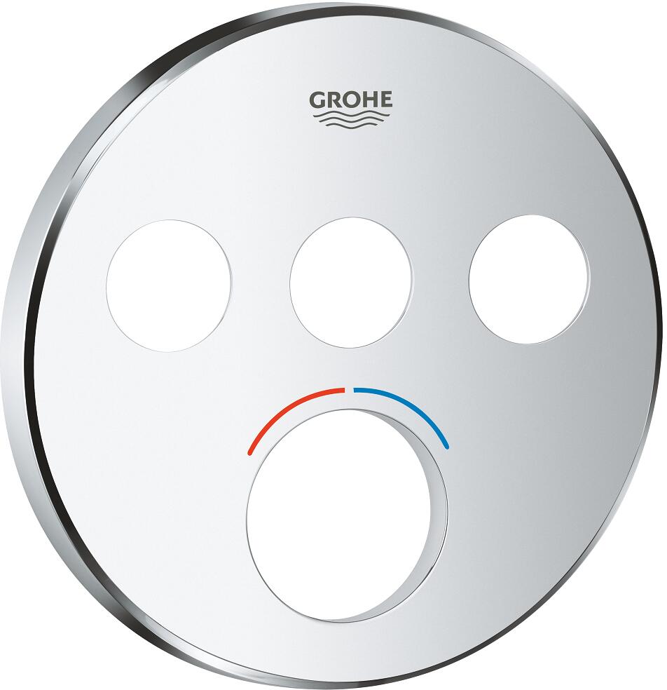 GROHE SmartControl Rosette, rund, Unterputz, für Mischer mit 3 Absperrventilen, chrom (46993000)