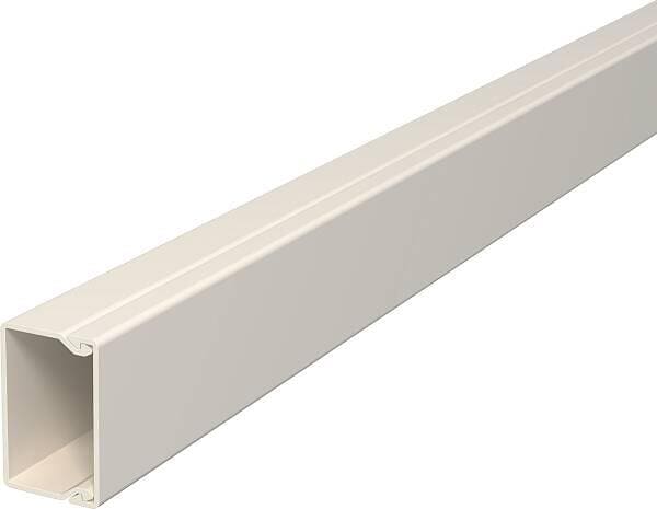 OBO Bettermann WDK40040CW Wand- und Deckenkanal, mit Bodenlochung, 40x40x2000mm, PVC, cremeweiß (6025412)