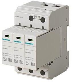 Siemens 5SD74132 Blitzstromableiter T1/T2, UN 240/400V, UC 335V A.C., Schutzbausteine steckbar