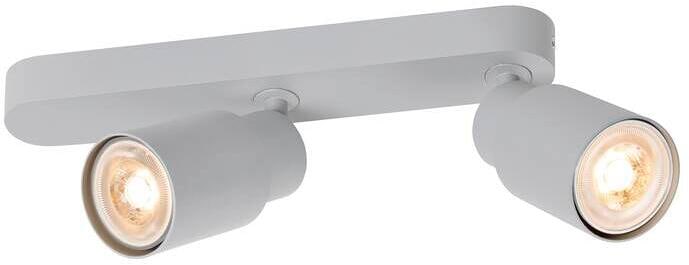 SLV PURI 2.0 TUBE Decken- und Wandaufbauleuchte, 2x max.6W, asymmetrisch, GU10, grau/grau (1008311)