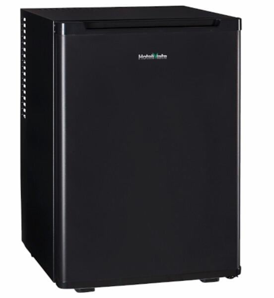 PKM MC40E Stand Minibar Kühlschrank, 40 cm breit, 34 L, regelbares Thermostat, LED Beleuchtung, schwarz