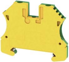 Weidmüller WPE 4 Schutzleiter-Reihenklemme, Schraubanschluss, 4 mm², 480A (4 mm²), grün / gelb