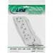 InLine® Steckdosenleiste, 4-fach, 2x Schutzkontakt + 2x Euro, 1,5m, weiß (16441W)