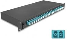 Delock 19″ LWL Spleißbox 24 x LC Duplex OM3 1HE komplett bestückt (67010)