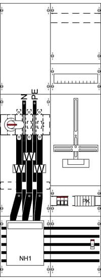 STRIEBEL & JOHN KA4275 Mess- und Wandlerfeld BH5, 5-polig, 220A (2CPX034182R9999)