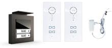 M-E Vistadoor ADV-10201-AW Audio Türsprechanlagen Set, ALU 2-Familienhaus (AP), anthrazit (41377)
