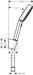 hansgrohe Pulsify Select S Duschkopfhalterungset 105 3 Strahlarten Relaxation mit Duschschlauch 125 cm, Kunststoff, 11,4 l/min, 105 mm, Chrom, (24302000)