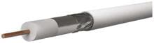 EMOS S5141 Koaxialkabel CB100F, 75 Ohm, 2-fach geschirmt, Schirmabdeckung 38%, Innenbereich, 100m Rolle, weiß (2305100200)