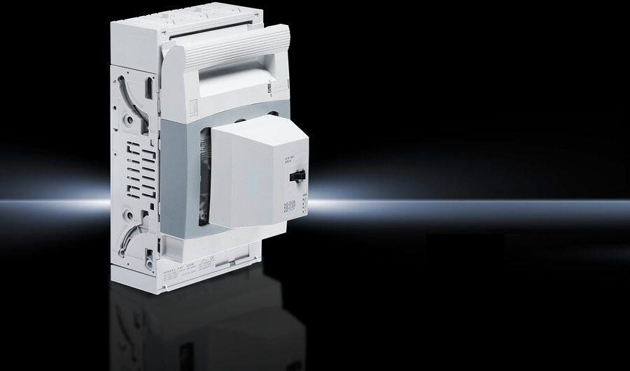 Rittal SV 9344.150 NH-Sicherungslasttrenner, Gr. 1, 250 A, 690 V, 3-polig, Schraube M10, mit elektromechanischer Sicherungsüberwachung, für Montagepla