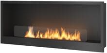 INfire Bioethanol Einbaukamin Inside 1200, Inhalt 2 Liter, 1200x500x200mm, stahl, schwarz (INSIDE 1200)