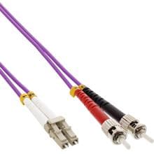 InLine® LWL Duplex Kabel, LC/ST, 50/125µm, OM4, 3m (88503P)