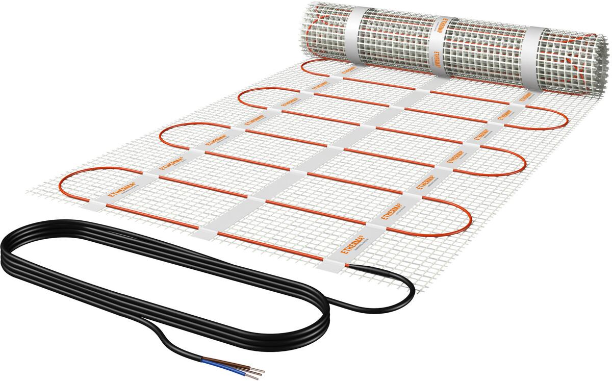 Etherma eFLOOR-PRO-200-1945 eFLOOR PRO Netzheizmatte, 200 W/m², 9.7m², 50x1945cm, PFAS frei, 1945W, extra dünn 3.8mm, 230V (34213)