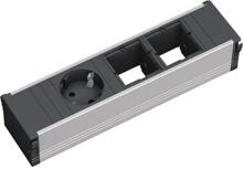 Bachmann CONI Steckdosenleiste, 1xSchuko, 2xABD, 217mm, schwarz (912.002)