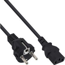 35er B-Pack InLine Netzkabel, Schutzk. gerade/Kaltgeräte ST C13, schwarz, 1,8m (B-16651)