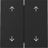 Gira 3297005 Wippe mit Pfeilsymbolen, 1fach, System 55, schwarz matt (lackiert)