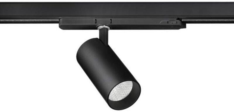 Brumberg TRAXX MIDI LED-Schienenstrahler 230 V AC, 50 Hz, 21W, 25°, 1340lm, 4.000K, CRI > 90, rund, dreh- und schwenkbar, schwarz struktur (88712184)