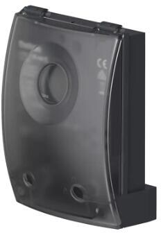 Theben LUNA 126 star E AN Dämmerungsschalter, Wandmontage, integrierter Lichtsensor, fixe Ein- und Ausschaltverzögerung, inkl. Adapterplatte, anthrazi