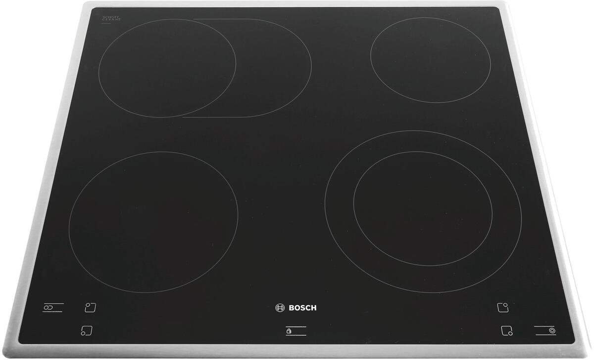 Bosch Siemens 00773431 Glaskeramikfläche, Edelstahlrahmen, Rastnasen 174981 und Zugentlastung 173933, BlackMagic ohne Liniendesign