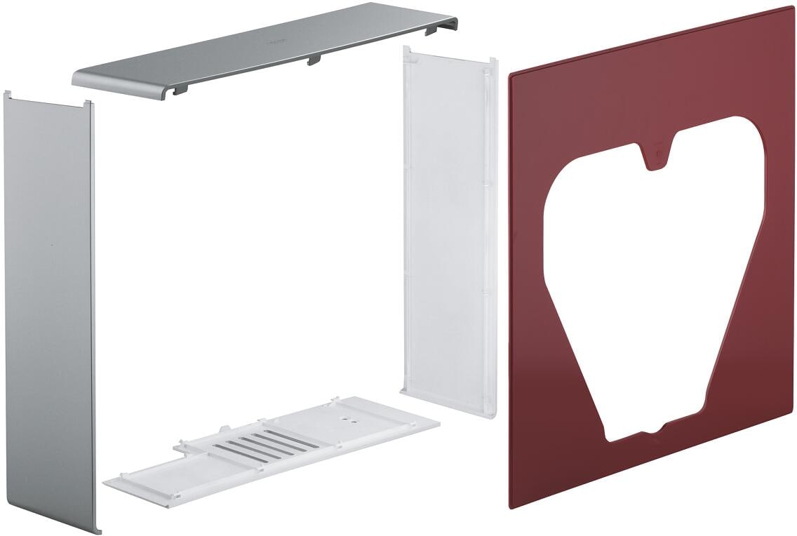 GROHE Sensia IGS Panel-Set, für Sensia IGS Dusch-WC, Gehäuse mattchrom, Front rot, alpinweiß/rot (14911LD0)
