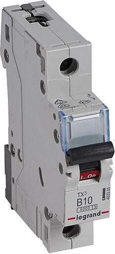Legrand 403355 Leitungsschutzschalter, TX3, B-Charakteristik, 10A, 1-Polig, 6kA, 230V
