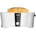 Unold 38020 Design Dual Toaster, 1350W, Lift-Funktion, Brötchenaufsatz, weiß/schwarz