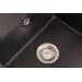 respekta Nashville Granitspüle, 1 Becken, kurze Abtropffläche, reversibel, 65 x 50 cm, schwarz (17501100650500500-81)