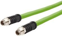 METZ CONNECT M12 Industrial Ethernet Leitung, X-kodiert, 5m, M12 Stecker gerade - M12 Stecker gerade, Schleppkette, PUR (142M6X11050)