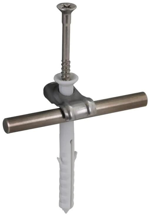 Dehn LH DQ 6.10 ND8X80 V2A DEHNQUICK Leitungshalter NIRO mit Nageldübel 8x80mm für Rd 6-10mm (390122)