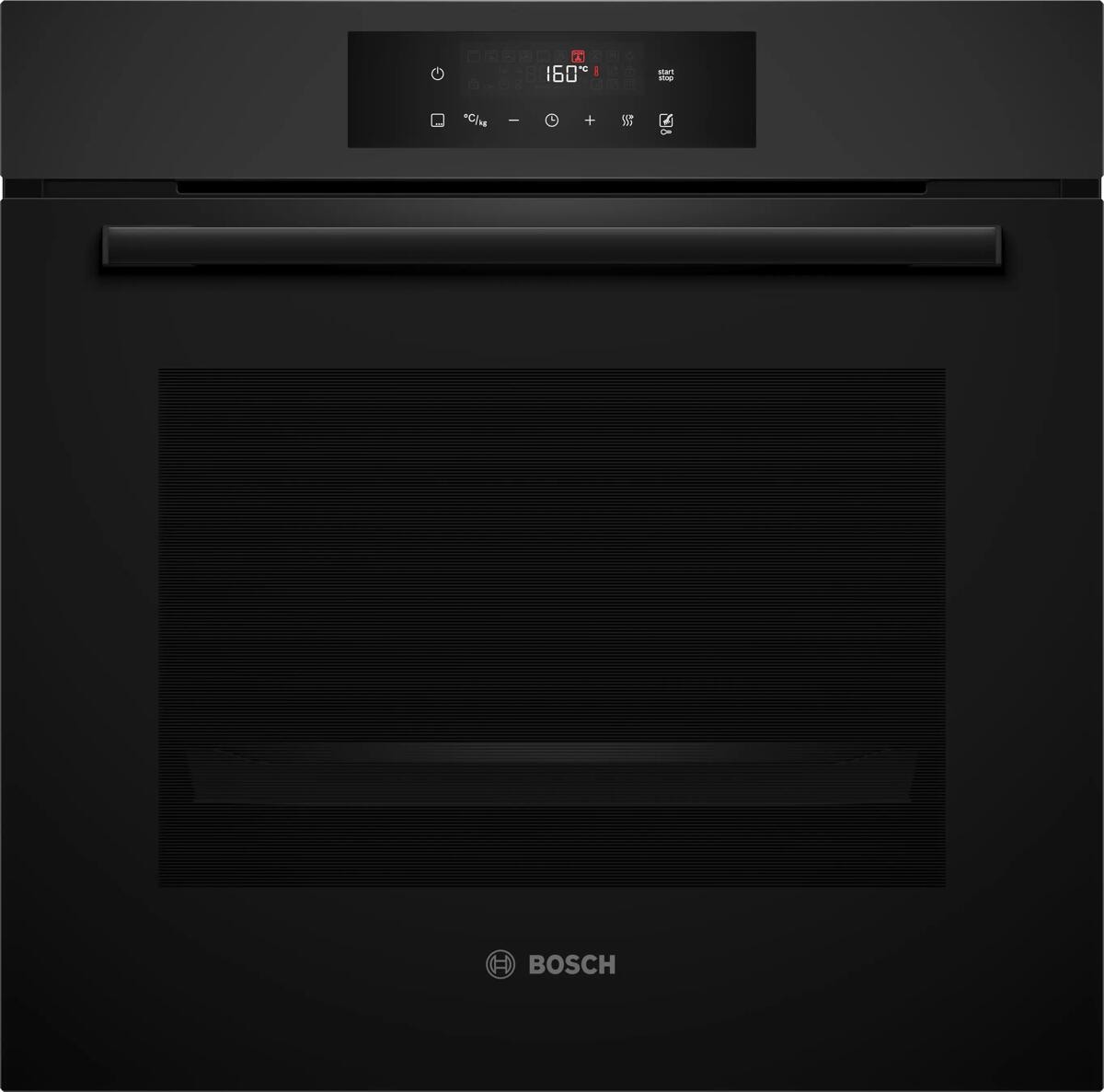 Bosch HBA572BM3 Serie 4 A+ Einbaubackofen, 59,4 cm breit, 71 L, Pyrolyse, 7 Heizarten, TouchControl, 3D Heißluft, schwarz
