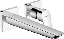 hansgrohe Logis Einhebel-Waschtischarmatur Unterputz Fine für Wandmontage mit Auslauf 20,6 cm, Messing, 5 l/min, Chrom (71256000)