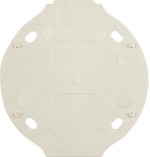 Berker 133119 Selbstverlöschende Bodenplatte, 1fach, Serie 1930, polarweiß