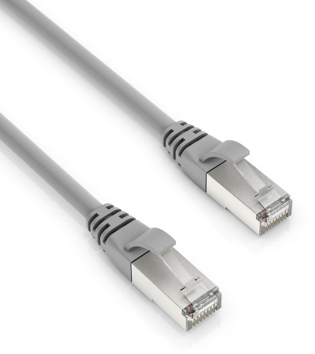 J.E.S. Cabling UC900TM31 Patchkabel Cat.6A, S/FTP, grau, 50m (1V05155501)